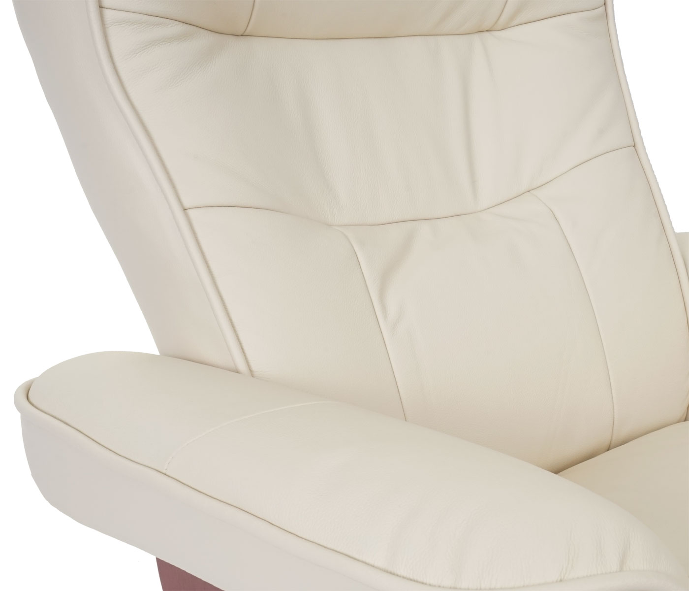 MCA Relaxsessel Edmonton, Fernsehsessel Hocker, Echtleder 130kg belastbar ~ creme, honigfarben