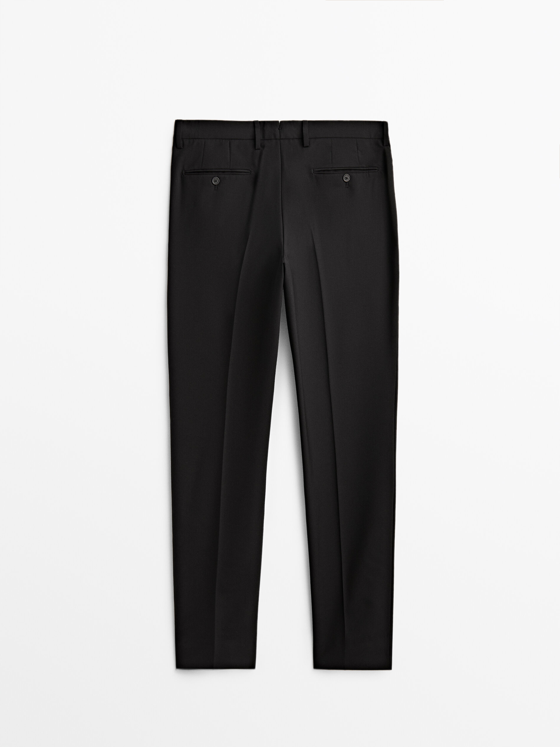 Calça pantalona lana bi-stretch - NEGRO