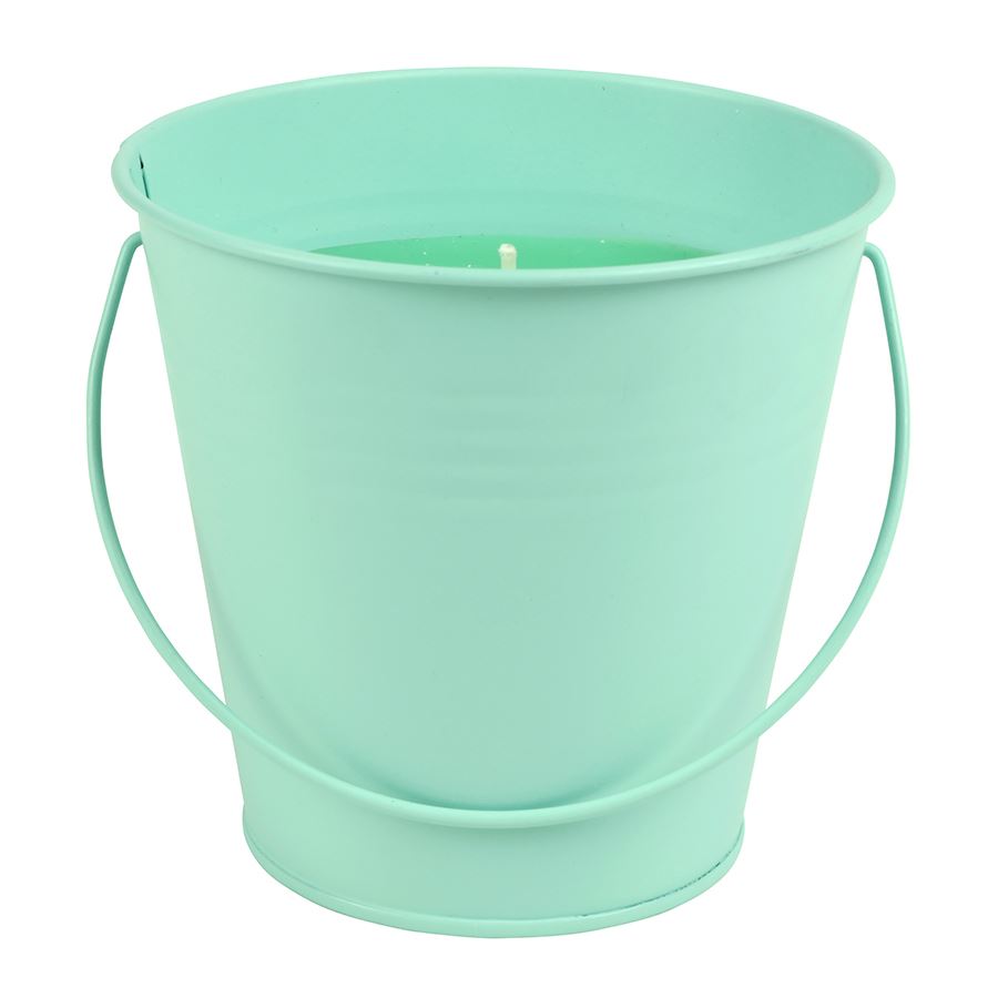 Duftkerze Citronella im bunten Zinktopf 11x10cm