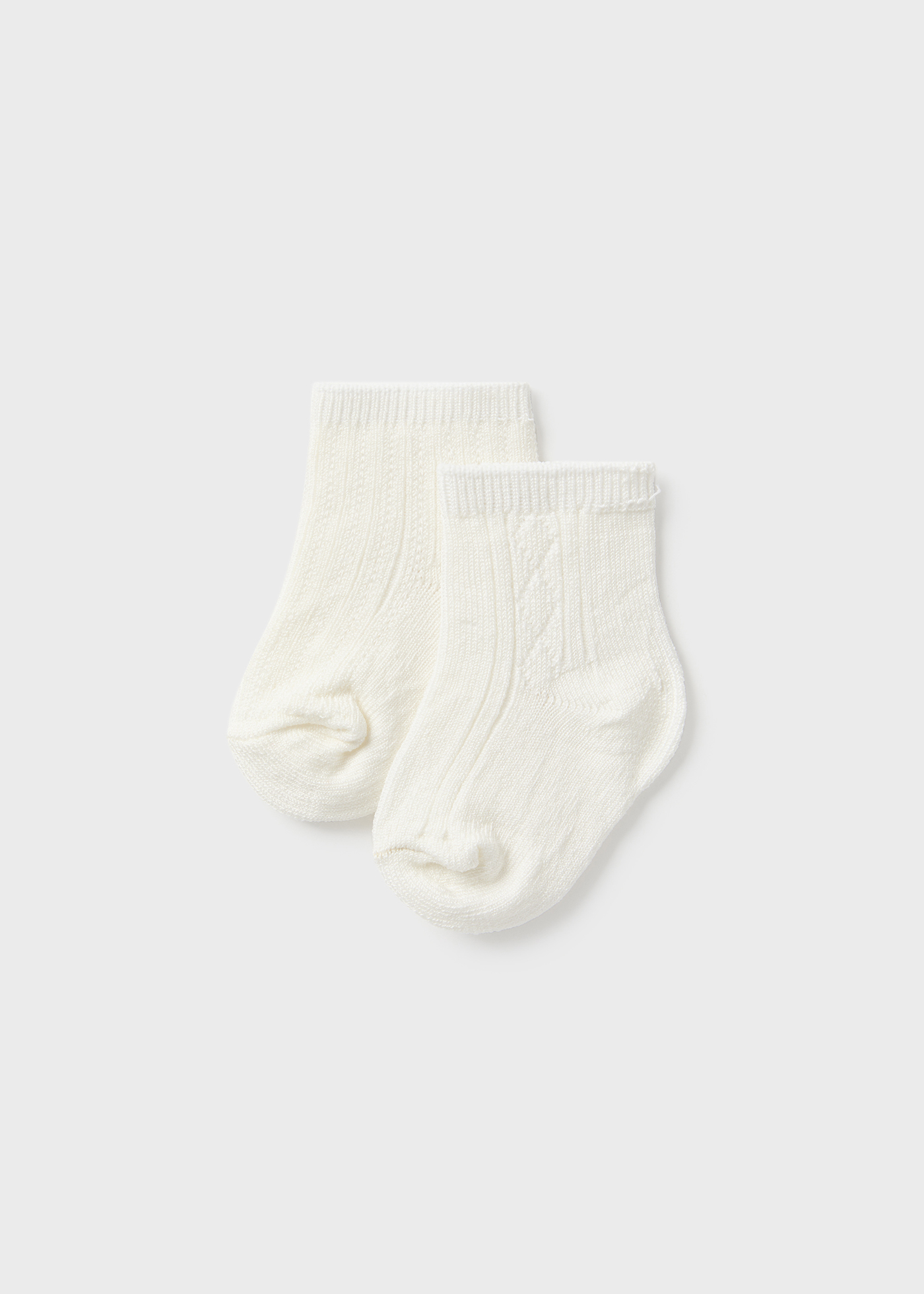 Pacote com 2 pares de meias de algodão para recém-nascidos