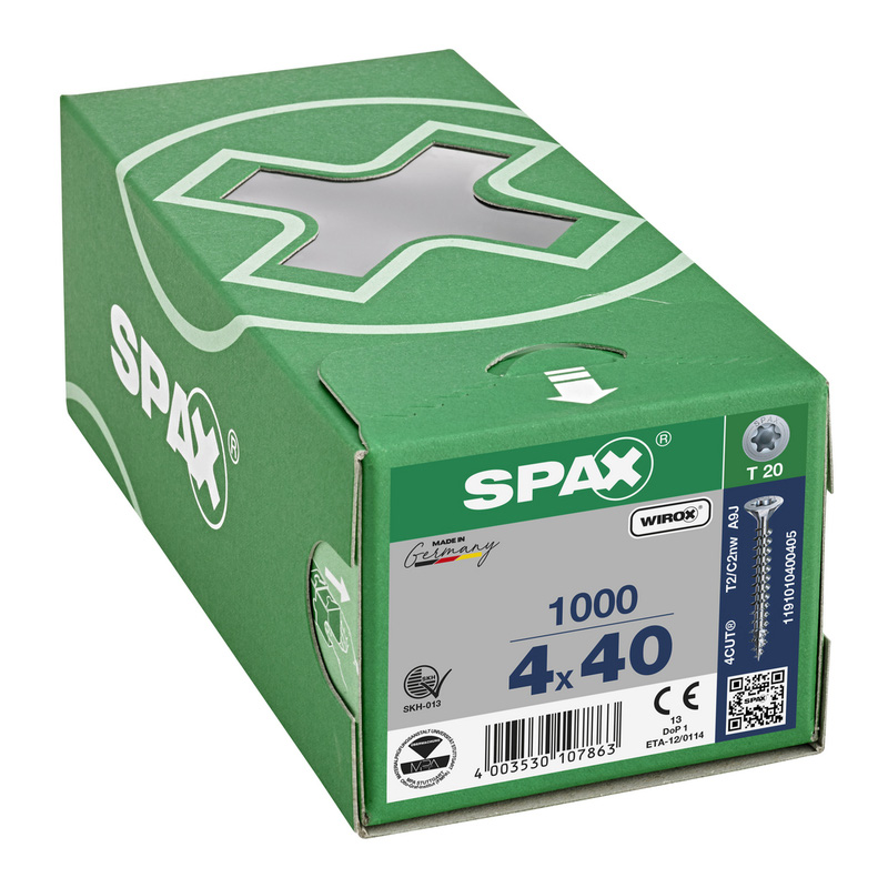 Spax universele schroeven platkop voldraad 4x40mm TX20