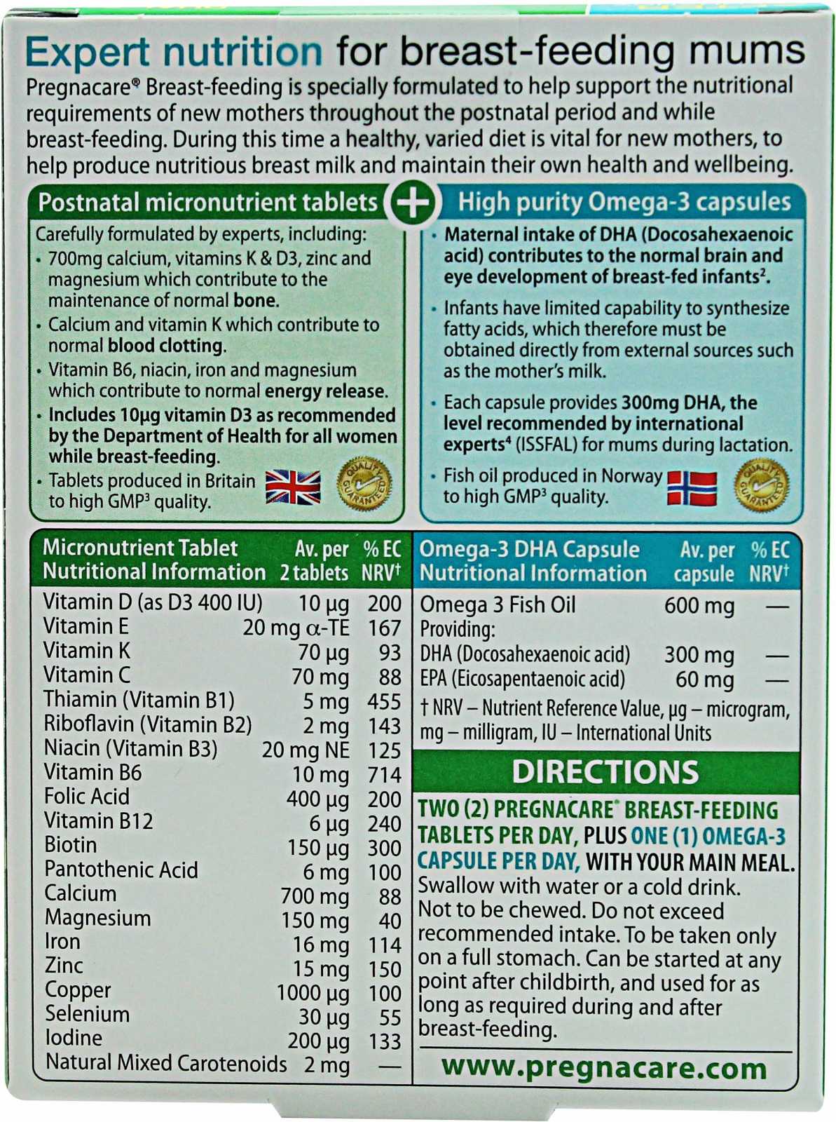Vitabiotics Pregnacare Lactação 28 cápsulas + 56 comprimidos