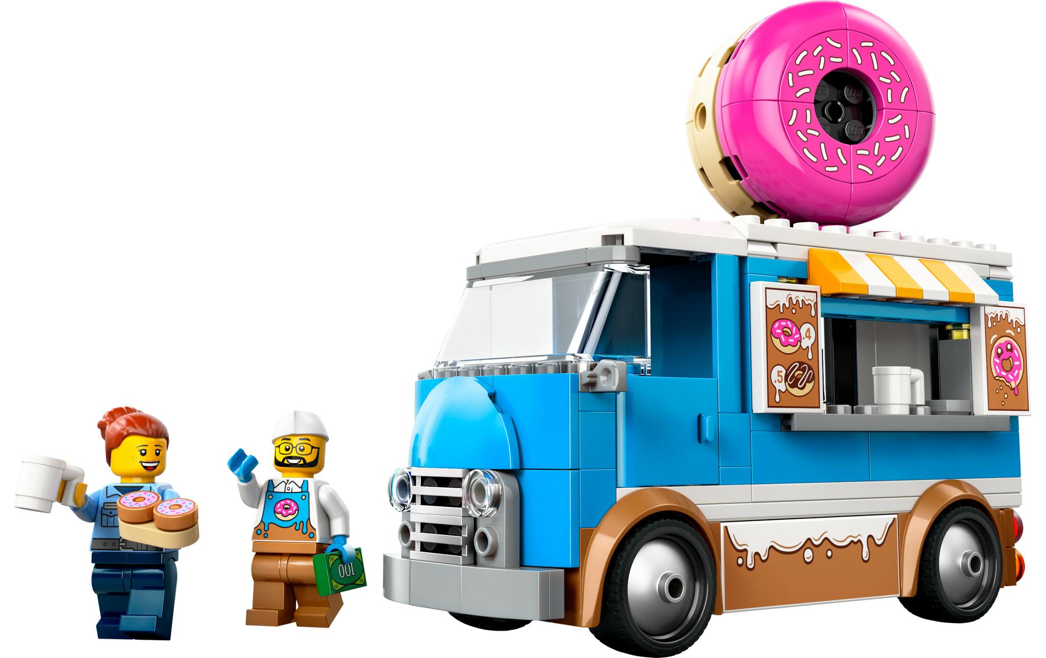 City Donut Truck 60460Vielseitiges Konstruktionsspielzeug zur Förderung der Kreativität und Fantasie