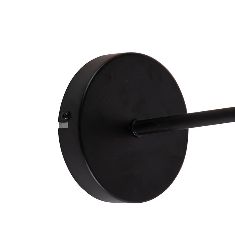 Design wandlamp zwart met smoke glas - Dome