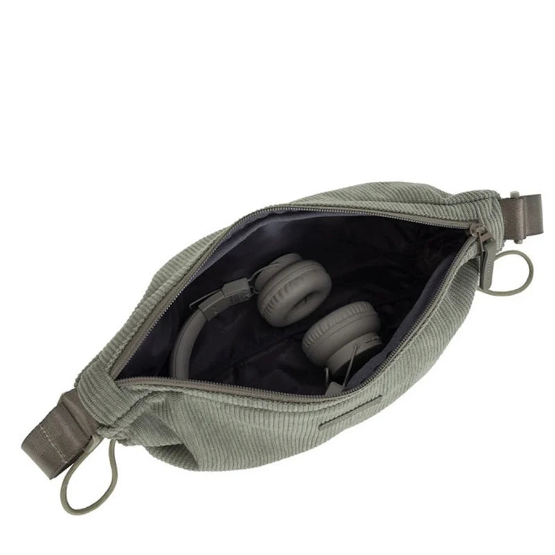 New Rebel Schoudertas Ribstof Sage Green