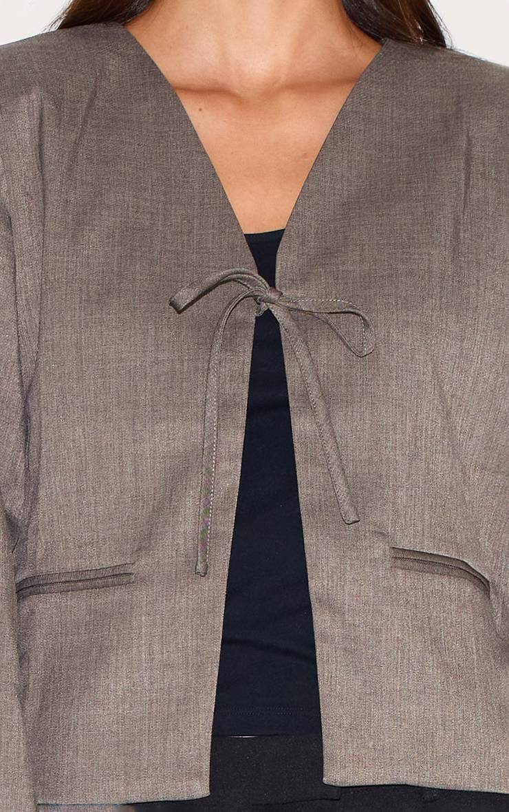Champignon Blazer Boxy Avec Liens À Nouer