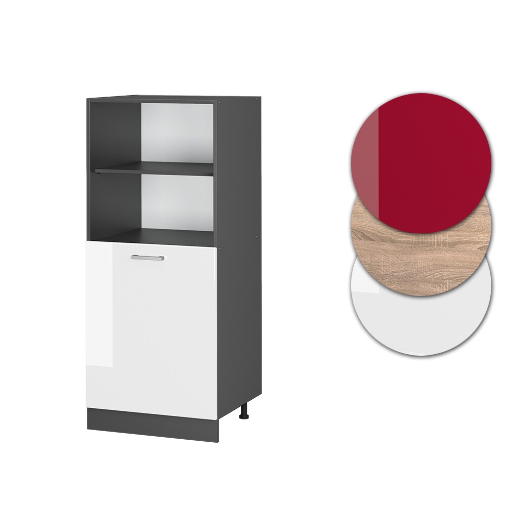 Vicco Backofenumbauschrank Küchenschrank Küchenzeile R-Line 60 cm Anthrazit Weiß kleine Tür