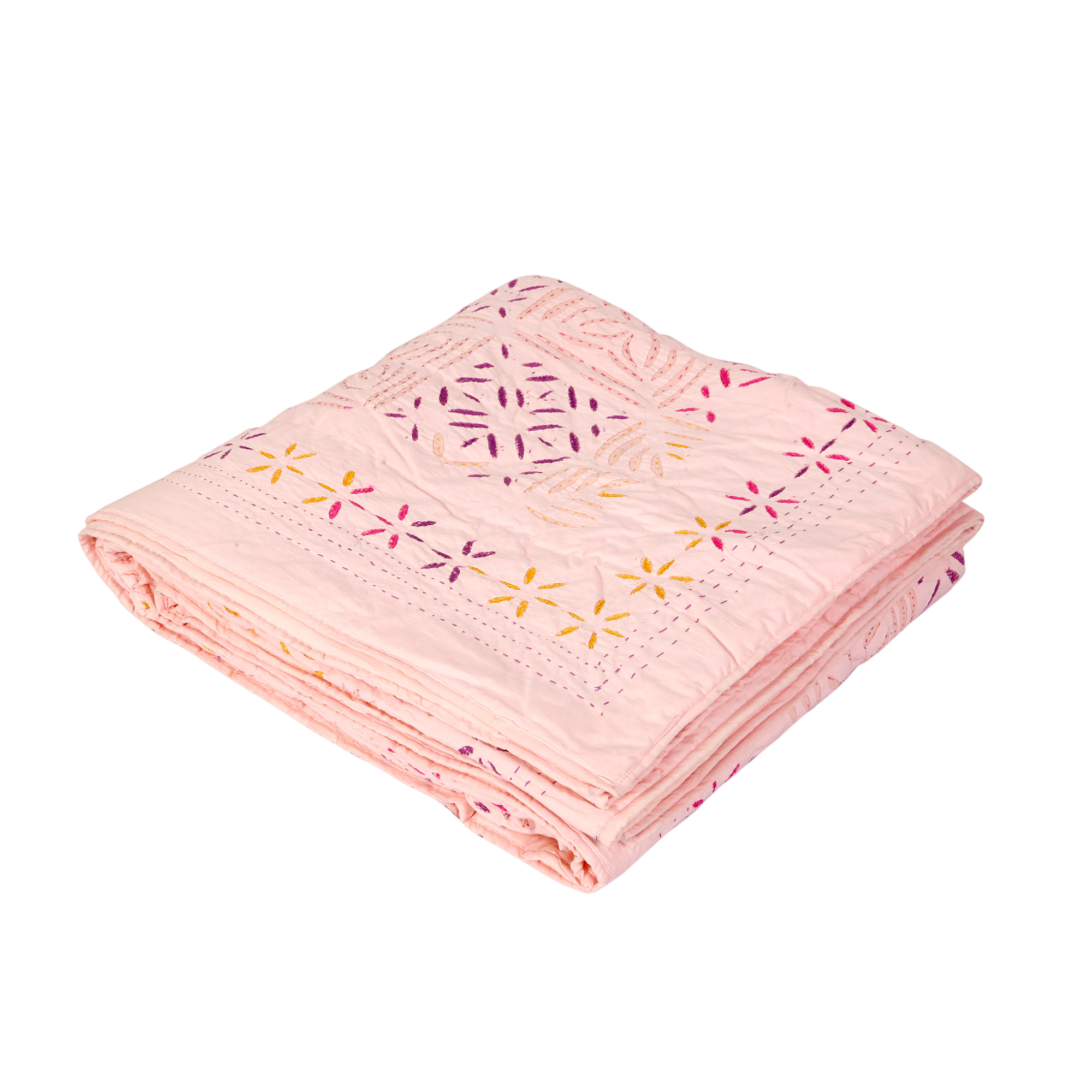 Quilt Applique 230 x 270 cm Blush