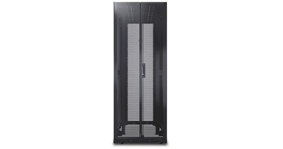 APCNetShelter SX 42U met zijpanelen, breed server rack  (Zwart, 750 x 1070 x 1991mm, incl. verticale kabelmanagers)