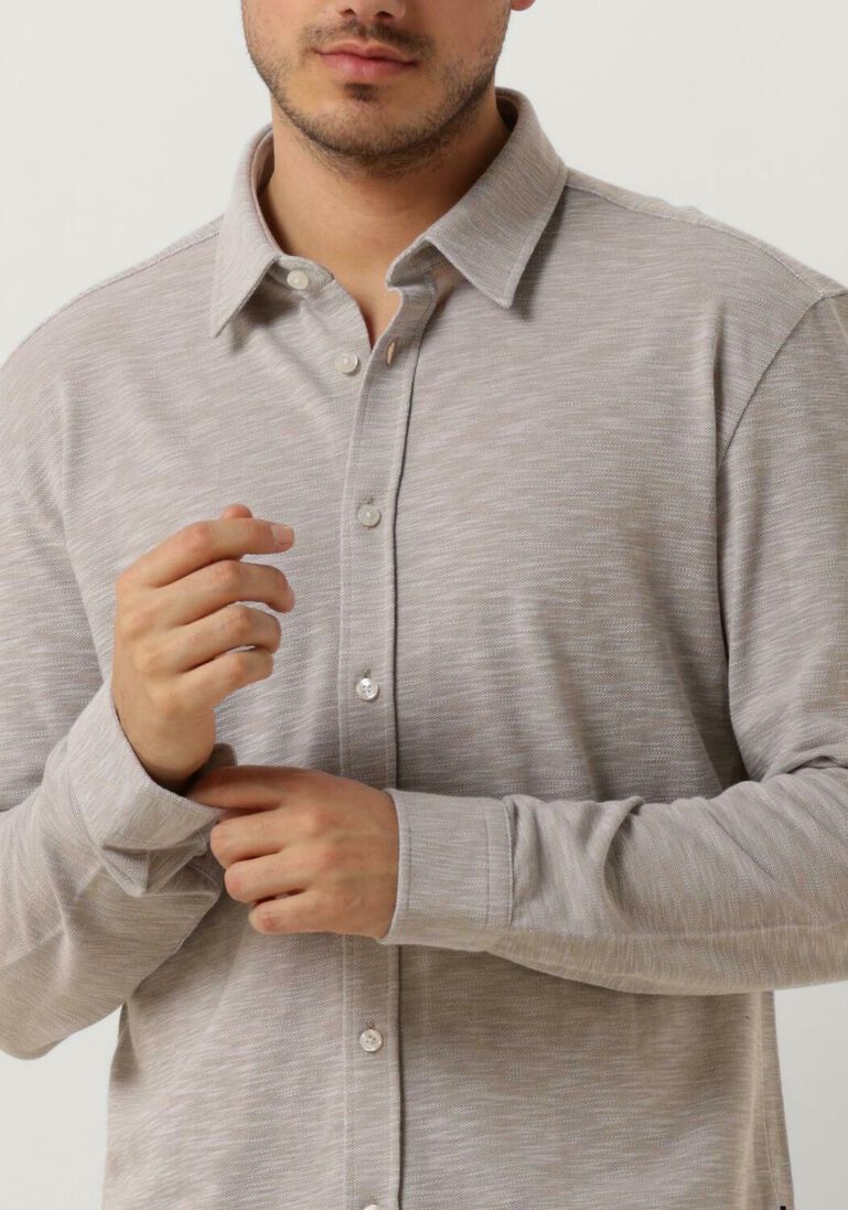 BOSS beige boss casual overhemd s-roan-kent-c1-233
