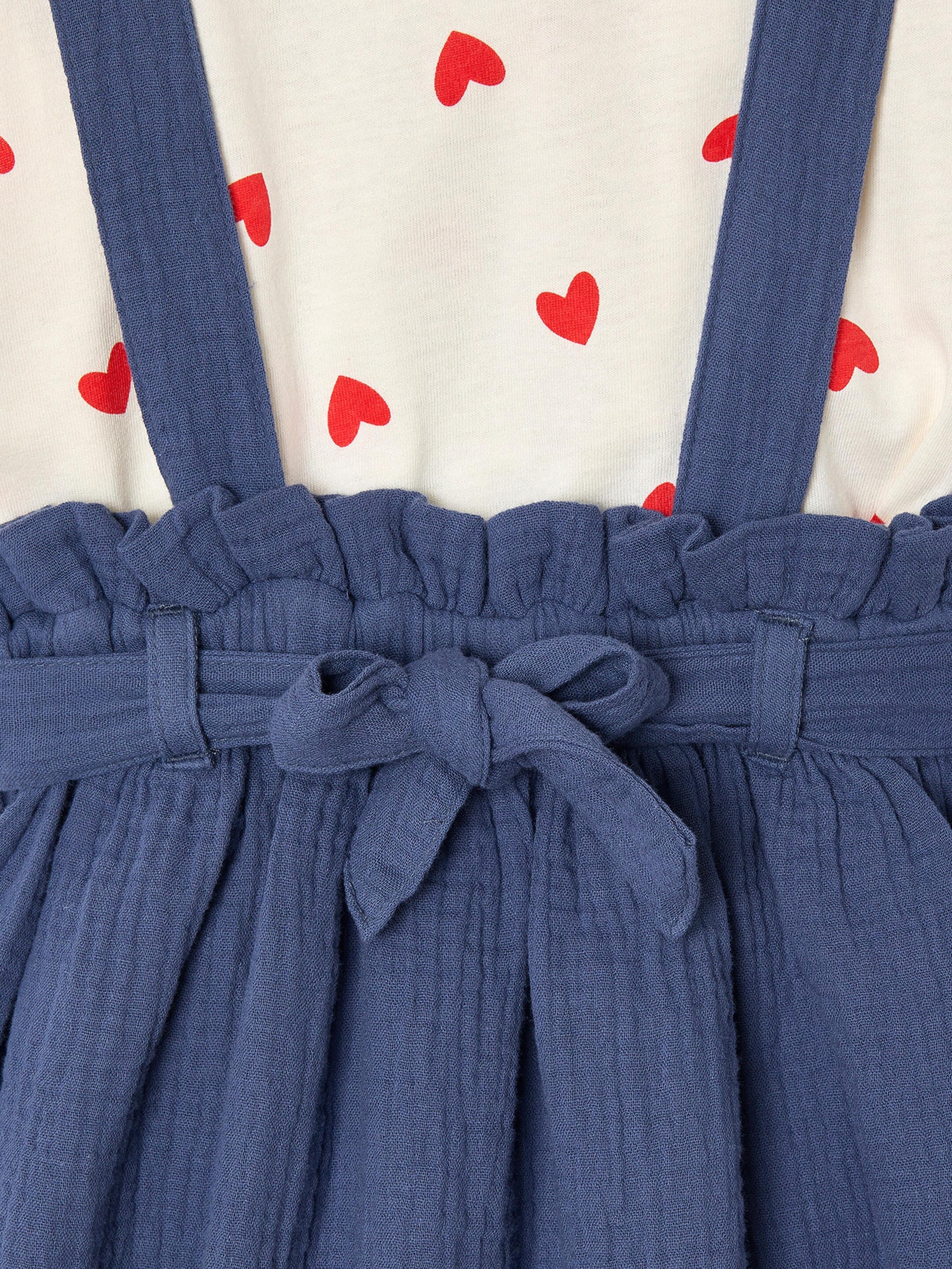Vertbaudet Mädchen-Set: T-Shirt + Rock indigo-blau