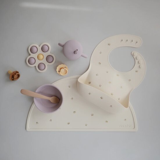 Jouet Dentition Presse Fleur   Violet        de               mushie