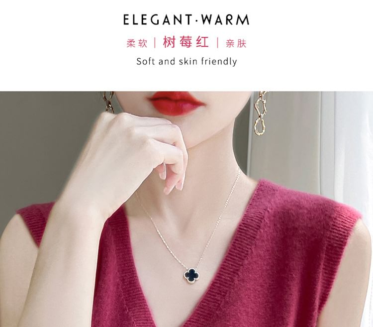Weelop - V-hals effen trui-vest