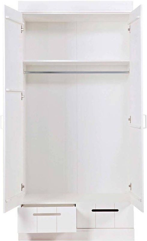 Connect - 2 Drs + Lade - Strokendeur Wit - Massief Grenenhout