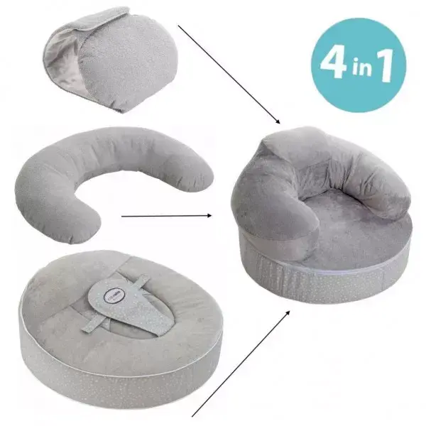 Almofada multifuncional e evolutiva Candide Cosyrelax cinza