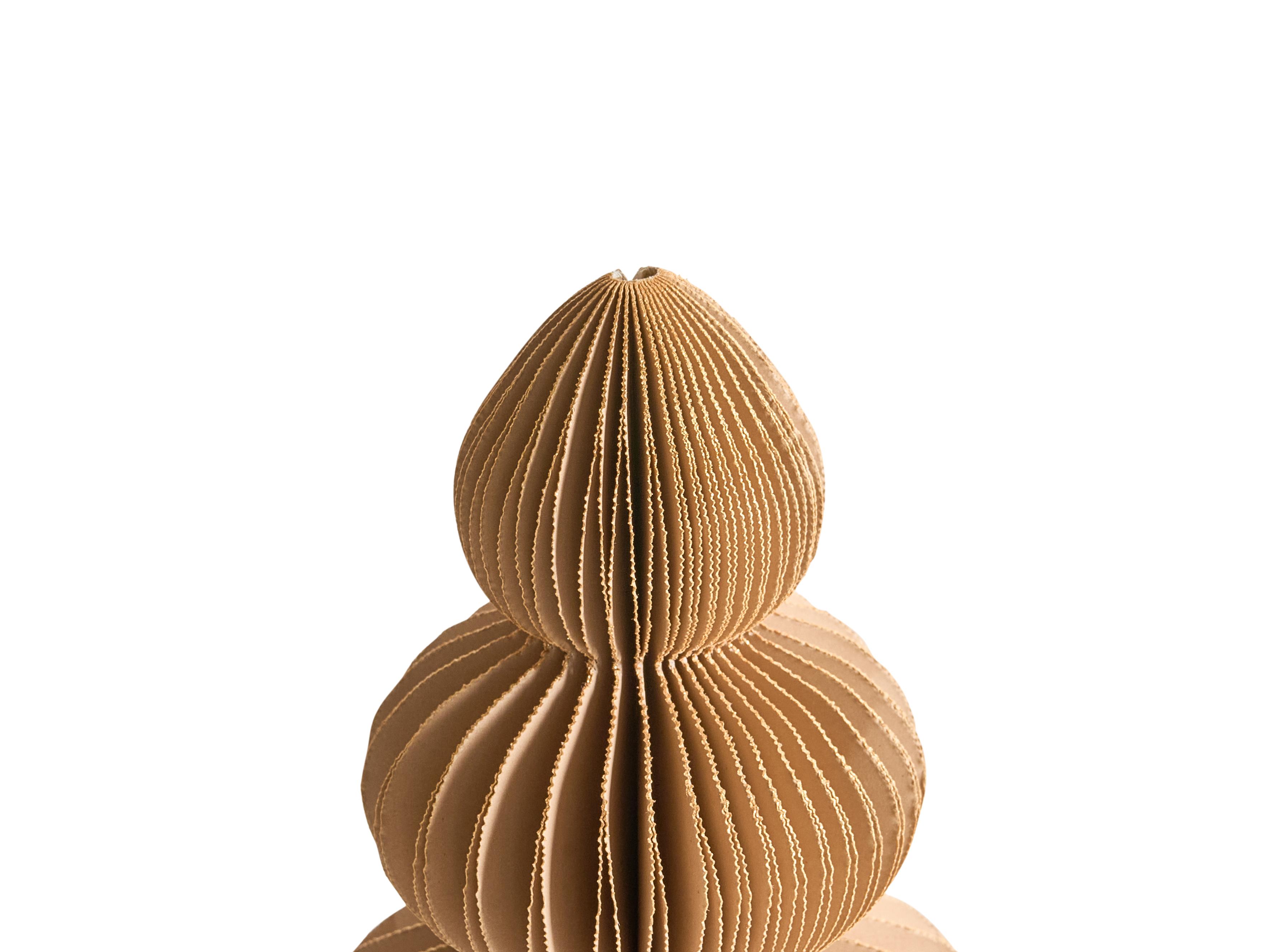 Set van 6 kerstdecoraties RANELVA Kerstboom 14/19/25 cm Bruin/beige