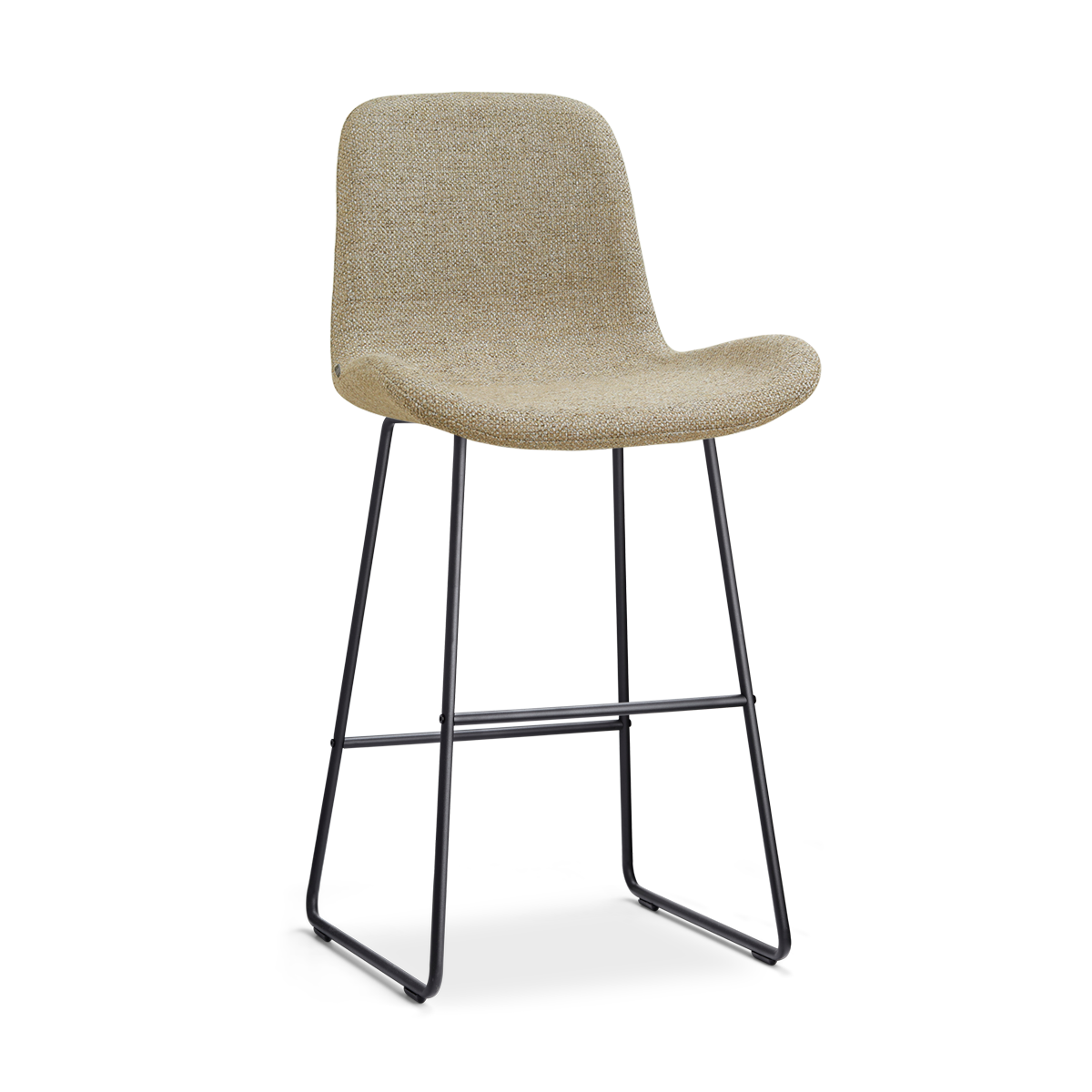 Barkruk Nino-Fé zwart onderstel taupe melange 75 cm