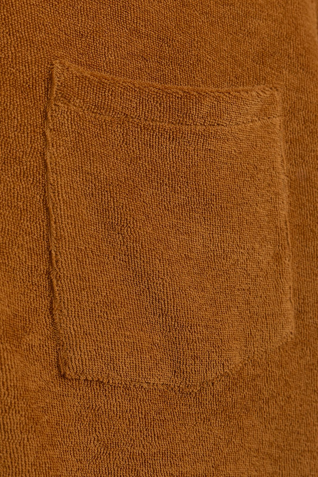 Goudbruine badstof polo