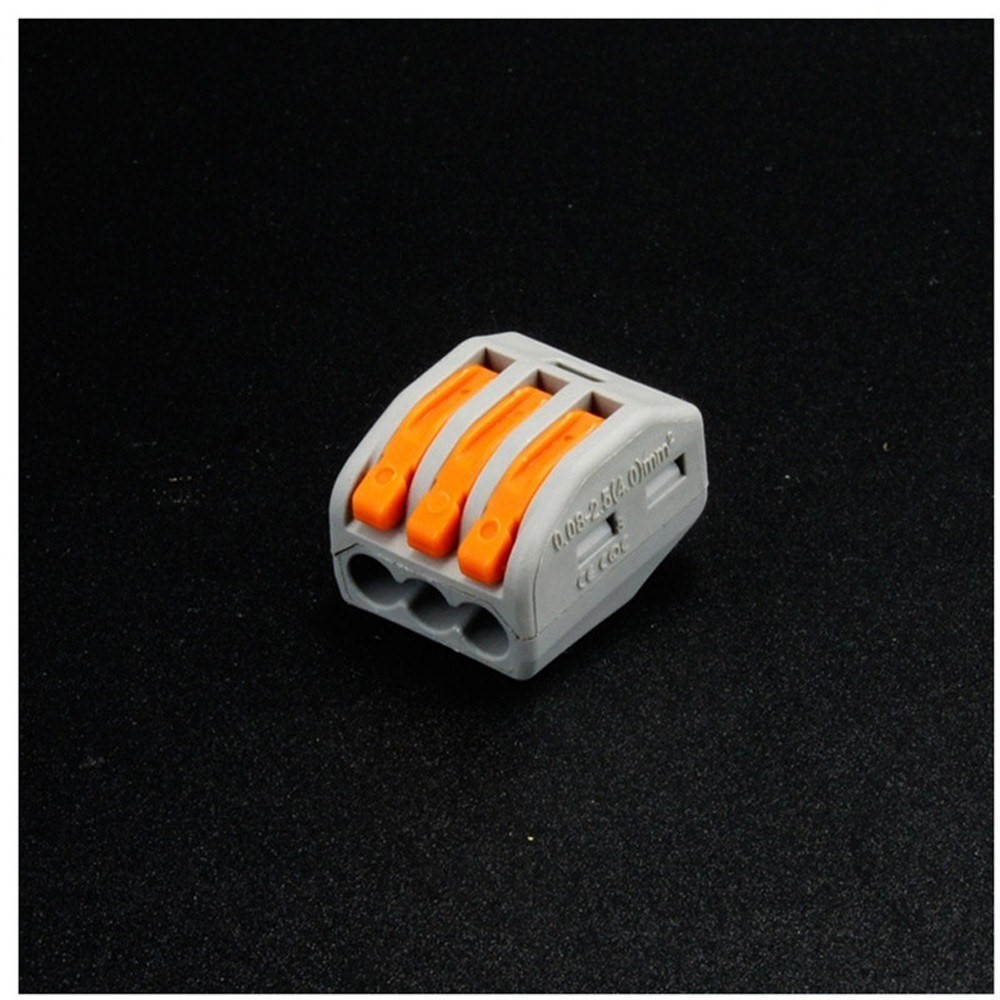 (15er Set) 5-fach Kabel Verbinder Kit Schnell Installations Klemmen - Grau / Orange
