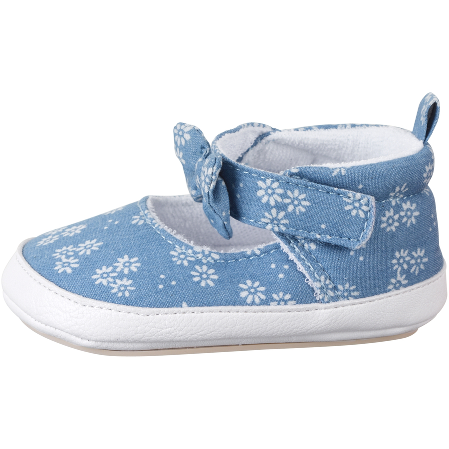 Sterntaler Babysandale Blumen mittelblau