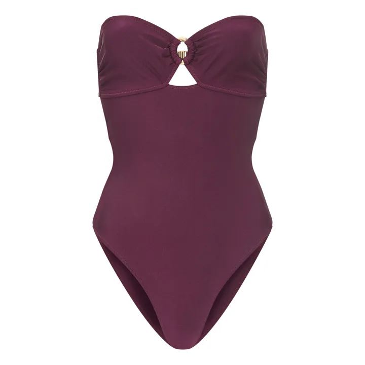 Alma Deia Maillot de bain 1 pièce Bandeau | Aubergine