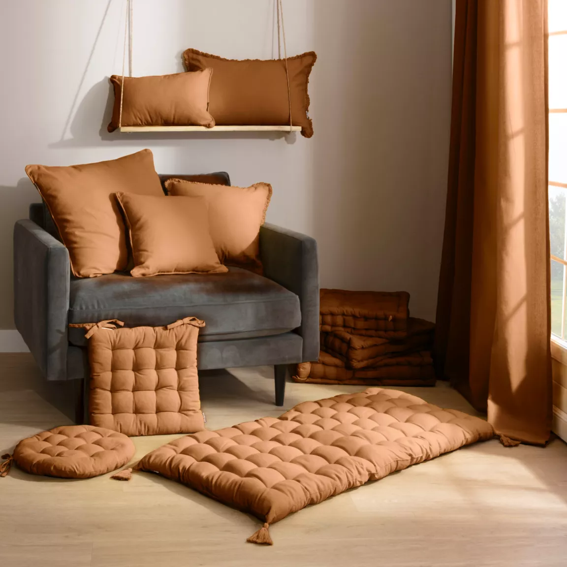 Matelas de sol coton (120 x 60 cm) Pixel Camel