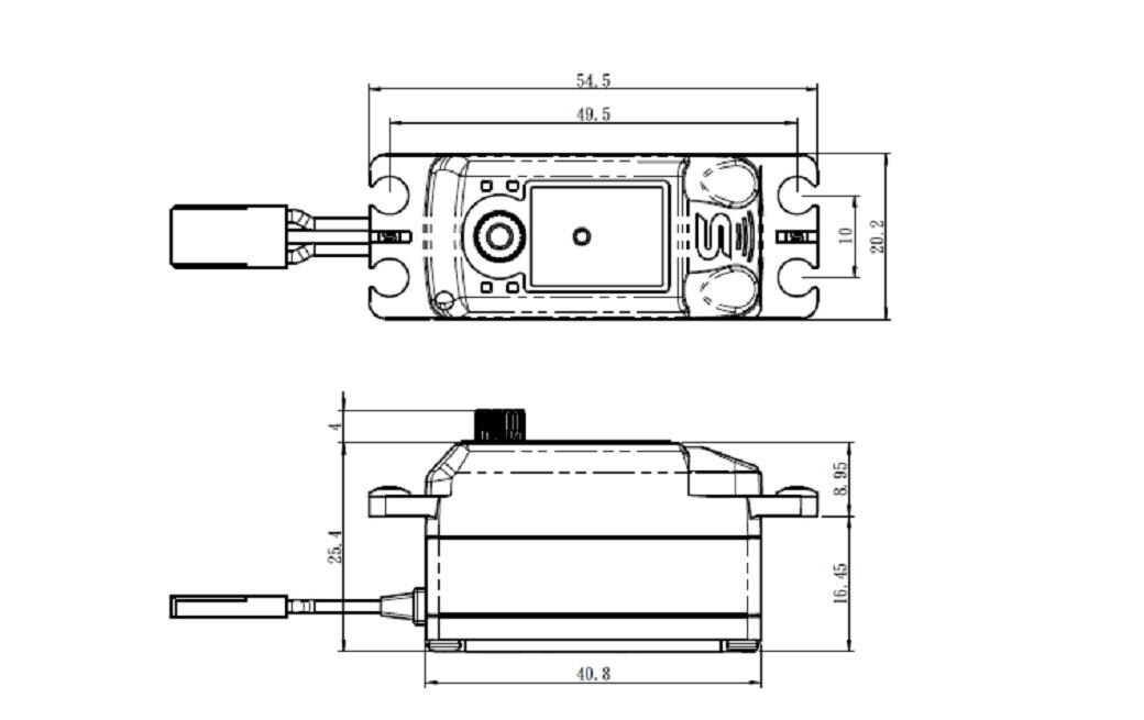 Low Profile Servo SB-2265MG 17 kg, 0.07 s, BrushlessDigital HV Lowprofile Servo mit Metallgetriebe und Brushless Motor