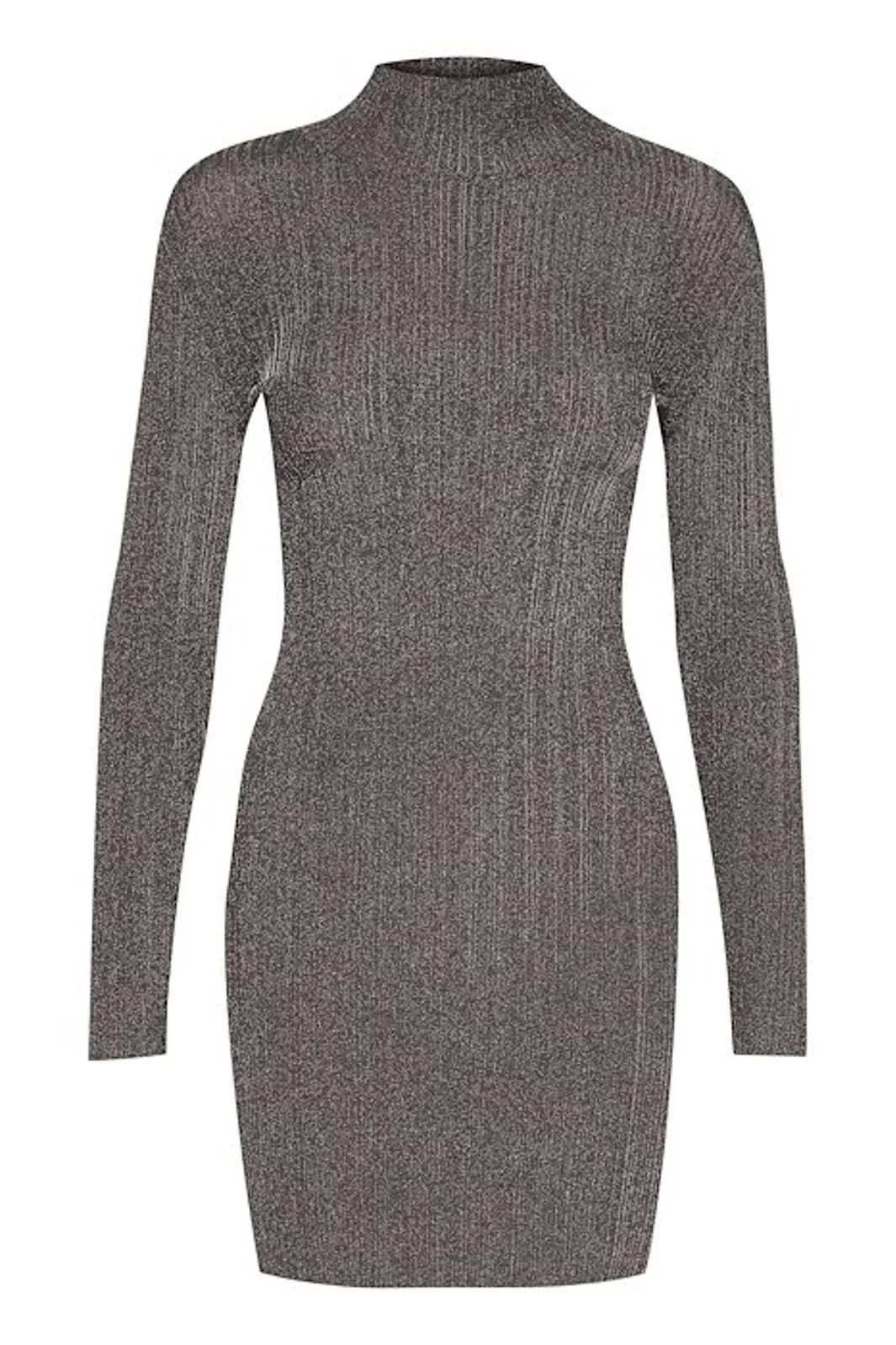 Gestuz Silvigz Ls Short Dress 10909595 106076 warm grey metallic