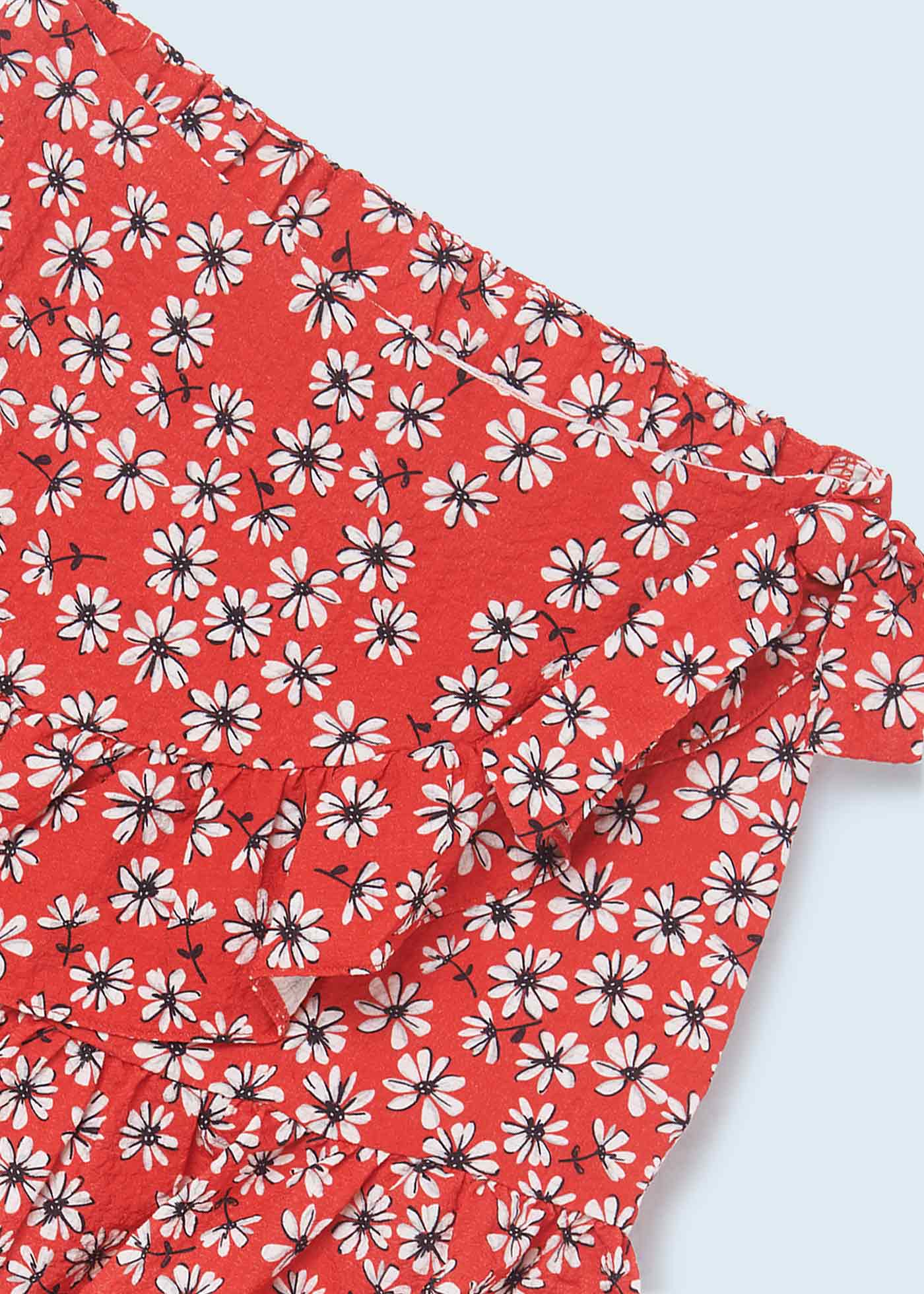 Conjunto estampado de duas peças com blusa e saia para meninas