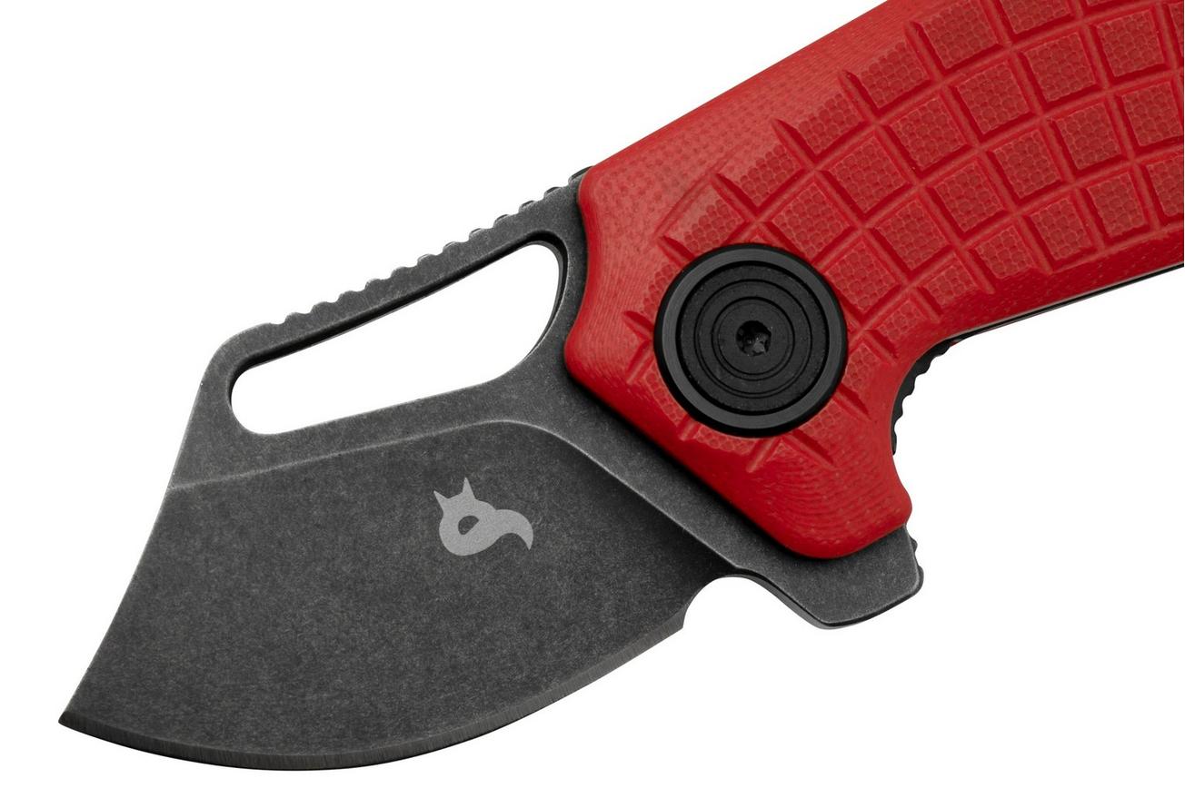 Black Fox Puck BF-761R Blackwashed D2 Red G10, zakmes
