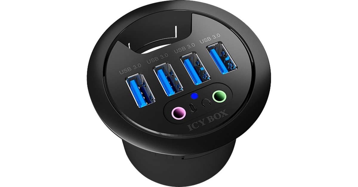 ICY BOXIB-HUB1403A usb-hub  (Zwart)