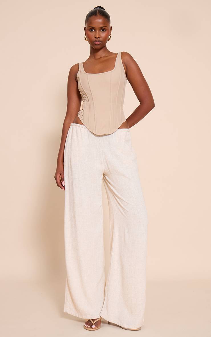 Gris Pierre Corset Long À Baleines Avec Ourlet Plongeant