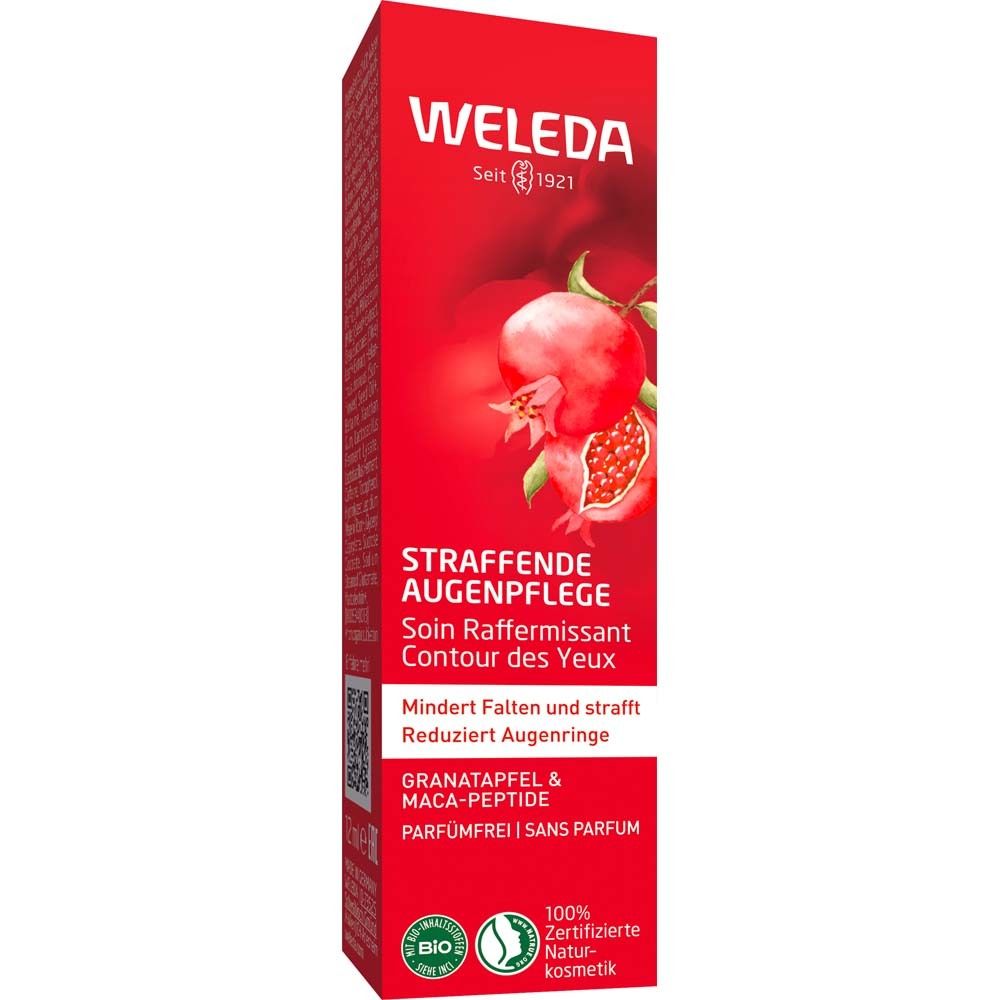 Weleda Straffende Augenpflege Granatapfel & Maca-Peptide - mindert Falten, Schwellungen & Augenringe