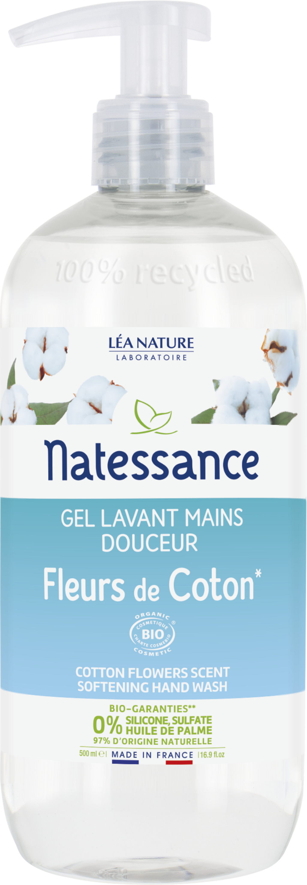 Natessance  Handwaschgel Baumwollblüte, 500 ml