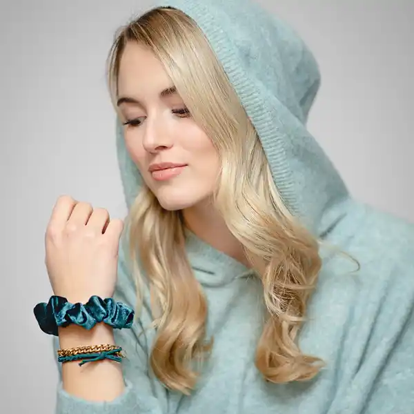 Velours Scrunchie Grün