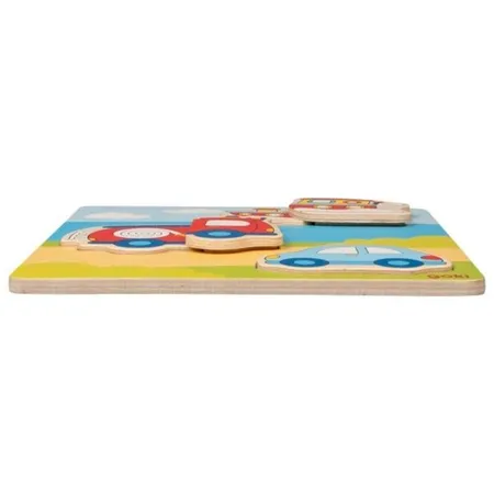 goki Einlegepuzzle 3D Effekt Fahrzeuge, 5 Teile