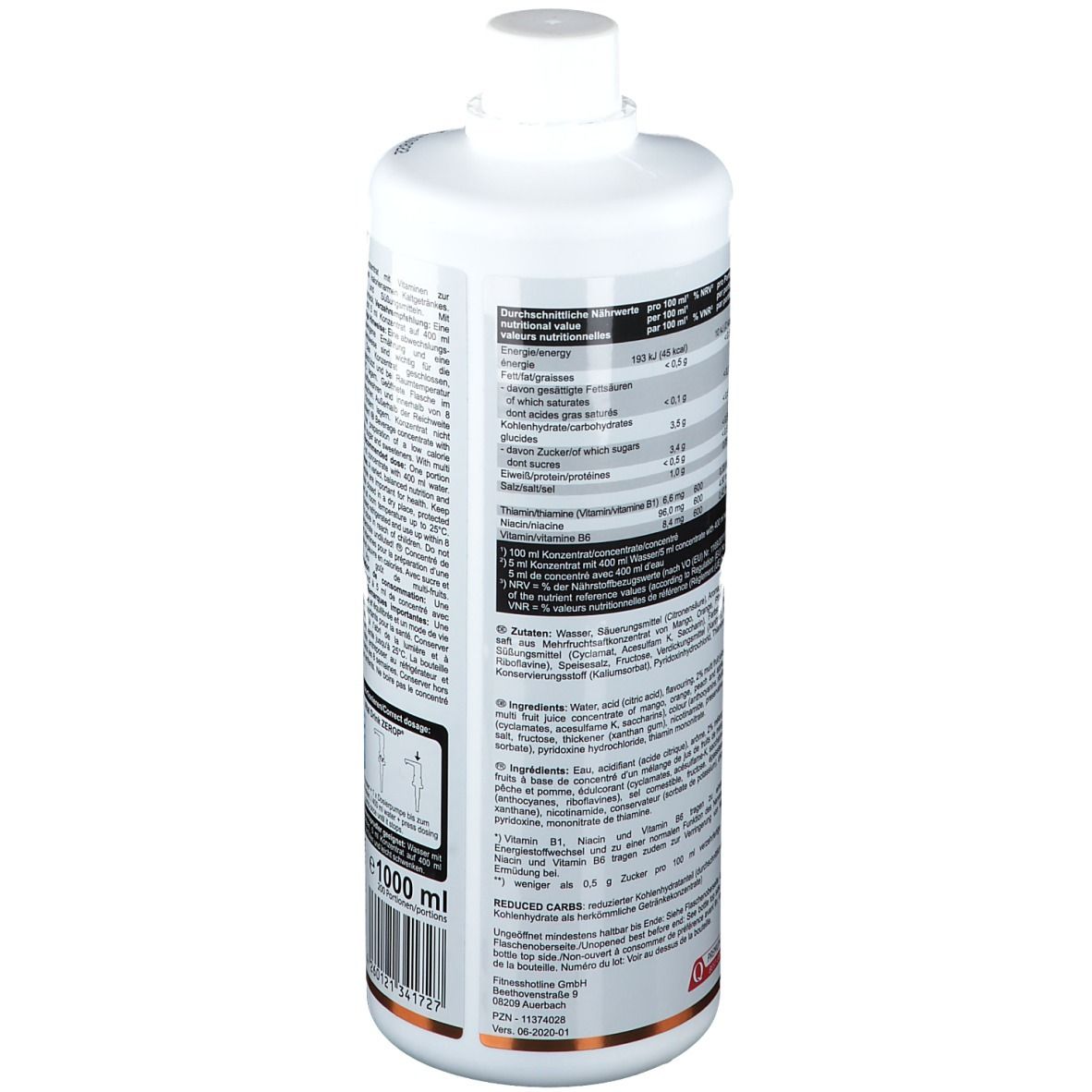 Best Body Nutrition Low Carb Nutrition Vital Drink Multifrucht