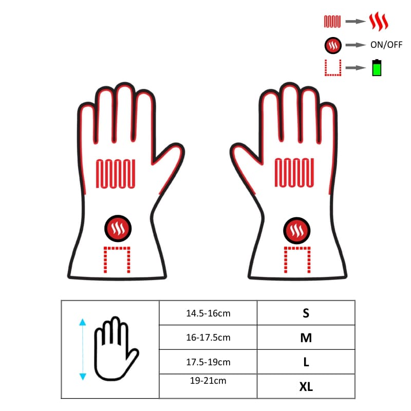 Glovii Varmende ski hansker<br>VARME FINGRE I ET KNAPPETRYKK!