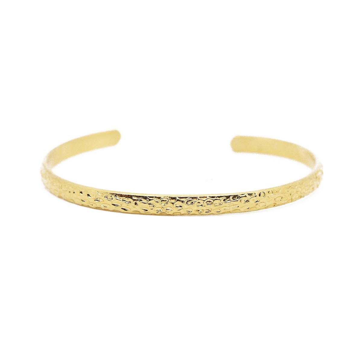 Jonc ajustable martelé dorée à l'or fin 24K MIA