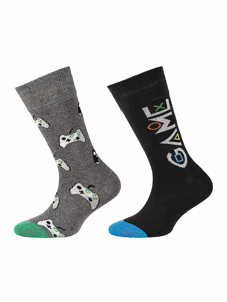 CAMANO Jungen Socken 2er Pkg. Dark Grey Melange grau
