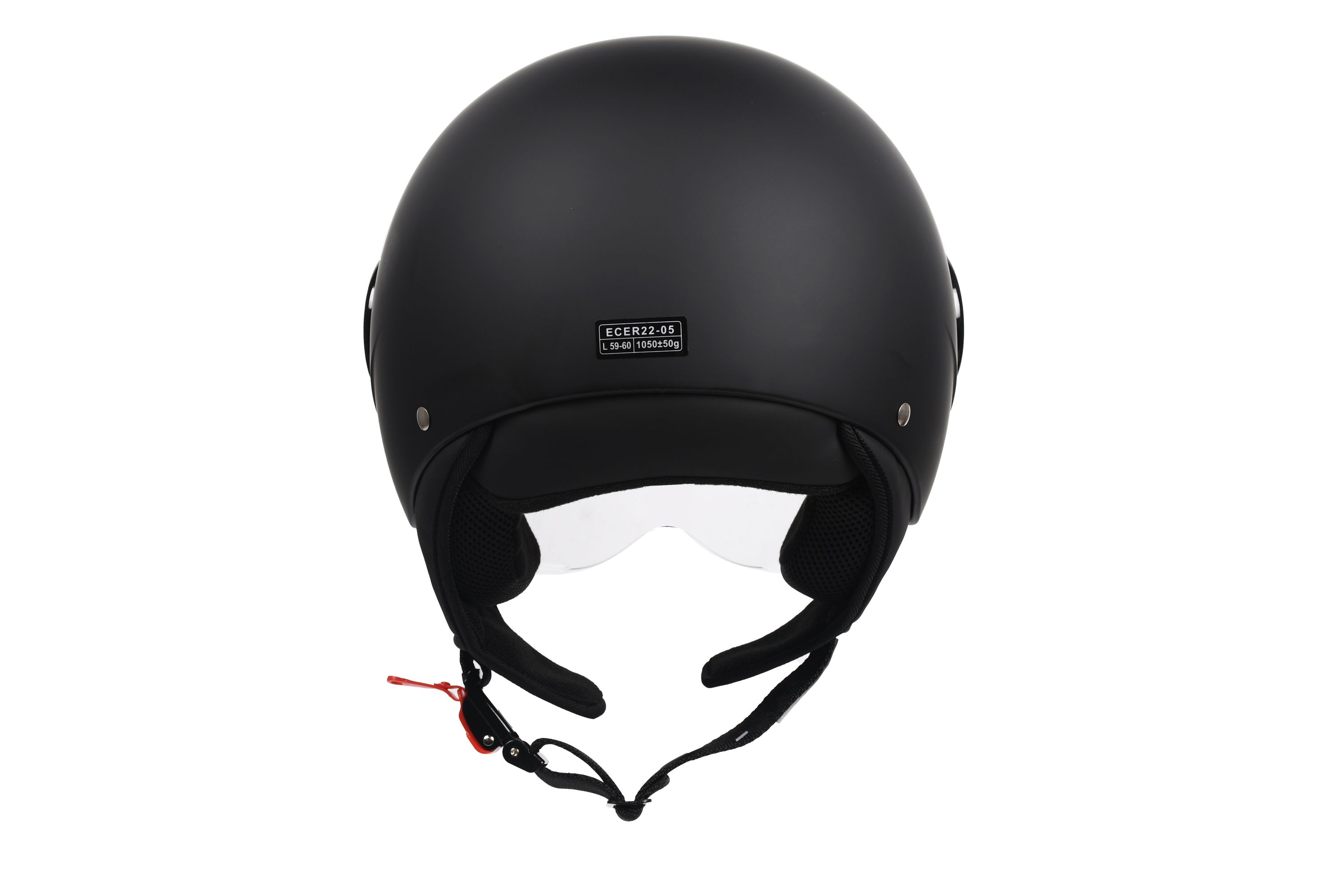 Motorrad Jethelm schwarz matt Grösse 61