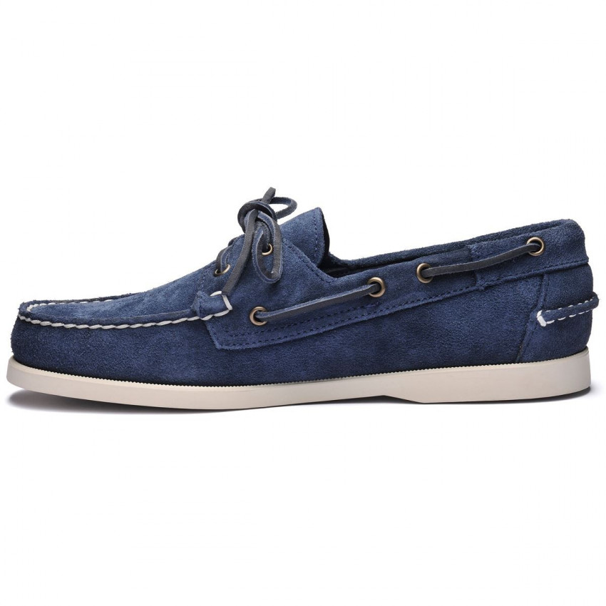 DOCKSIDES SUEDE Blue Navy-Chaussures bateau pour homme en suede marine Portland