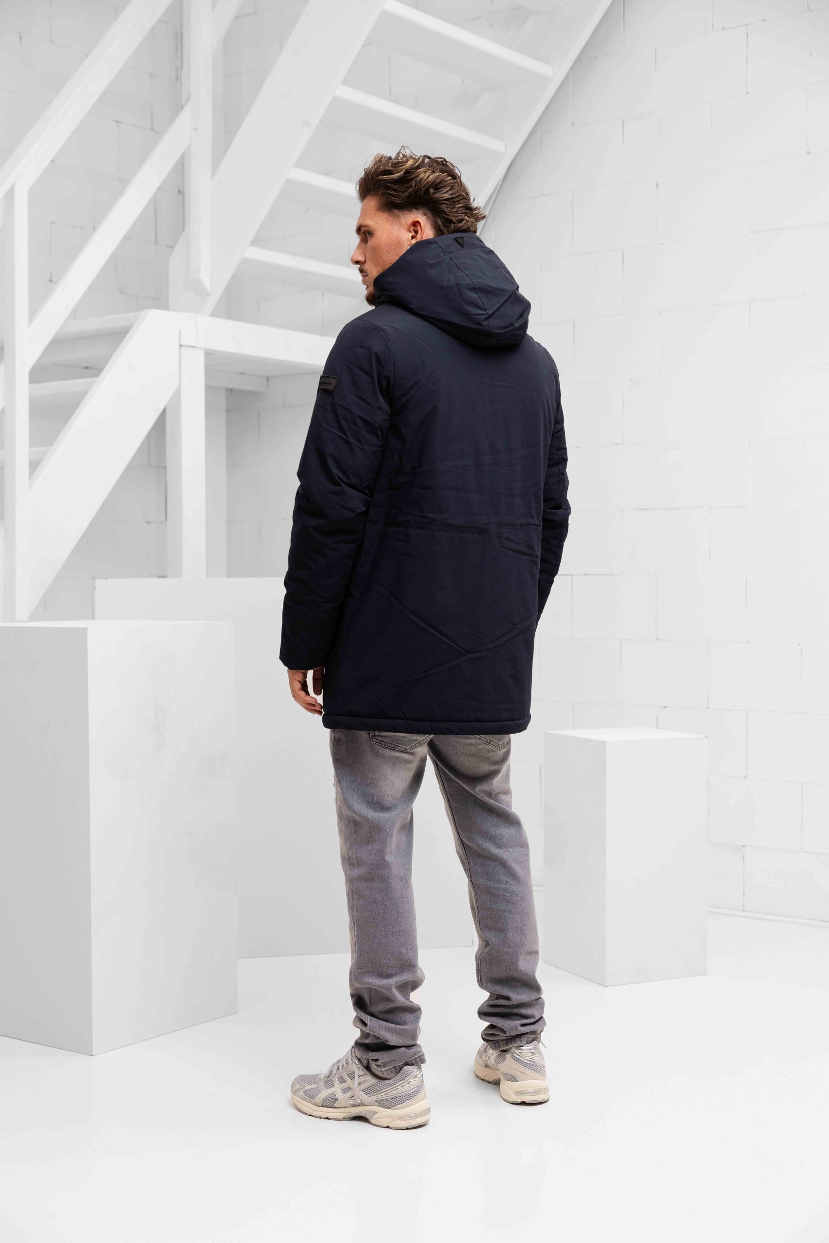 Pure Path Active Flex Parka Winterjas Heren Donkerblauw