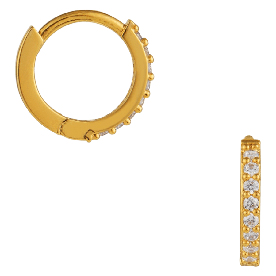 Orelia Jewellery Pave Mini Micro Hoops