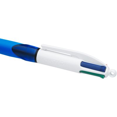BIC 4 Couleurs Grip - Stylo à bille 4 couleurs - noir, rouge, bleu, vert - rétractable