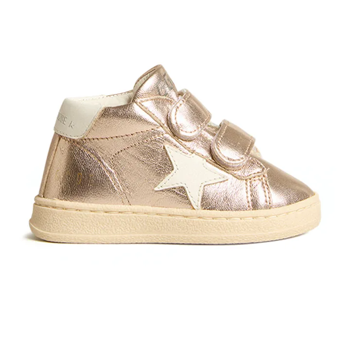 Golden Goose Baskets Scratchs June Laminé | Or rose