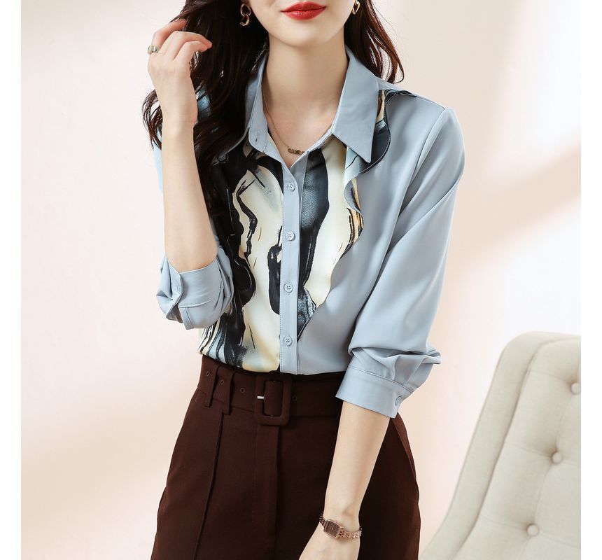 Jeonseon - T-shirt met lange mouwen en print