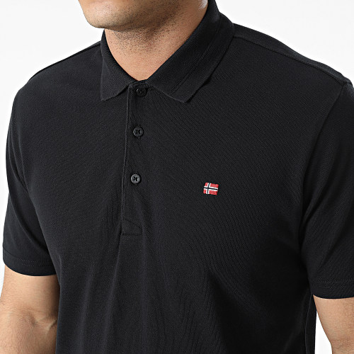 Polo Manches Courtes Ealis A4GDK Noir