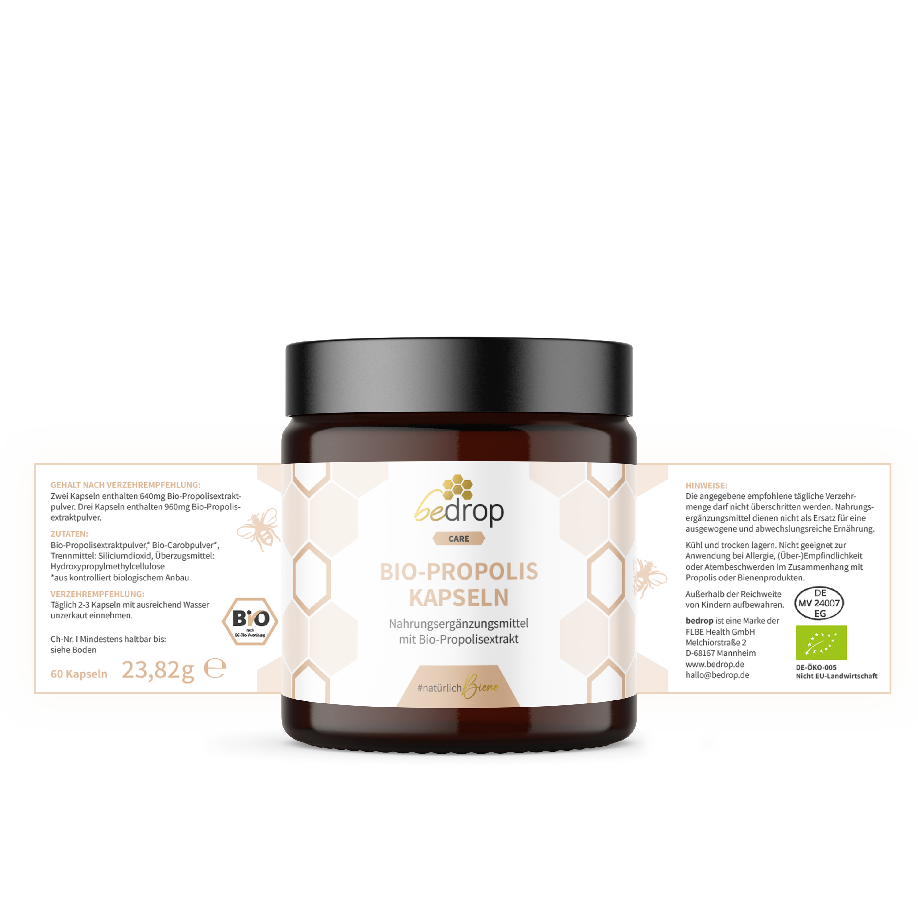 Bio Propolis Kapseln (100% reine Imker Qualität) - 60 Kapseln