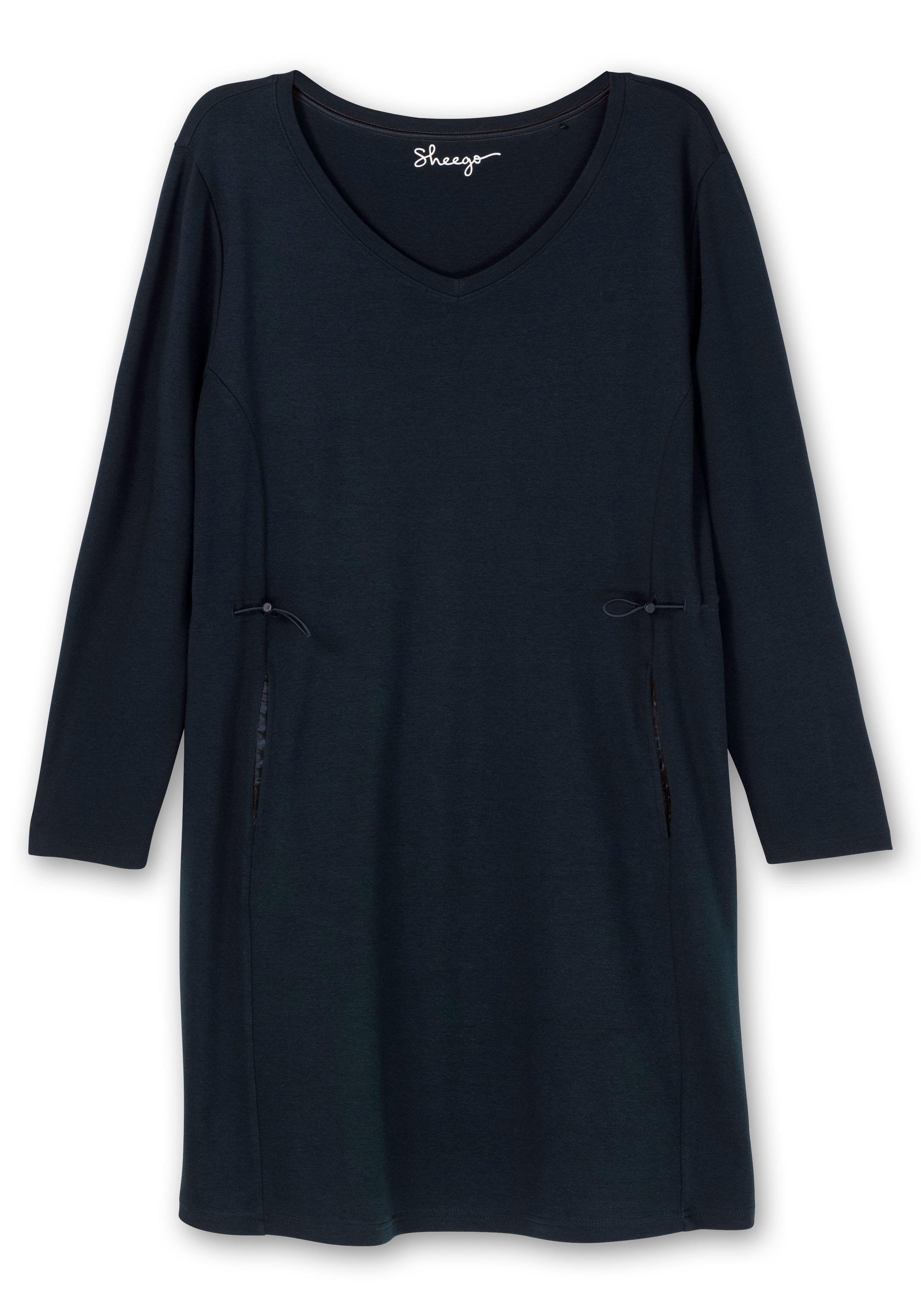 Sweatkleid mit Taschen und regulierbarer Taille